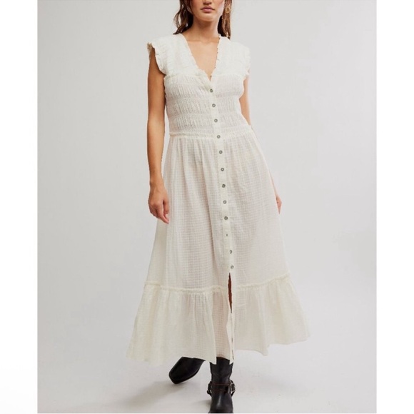 knee length dresses for ladies Free People Free-est Have A Thing For You Mini Dress – White Chocolate  Couture